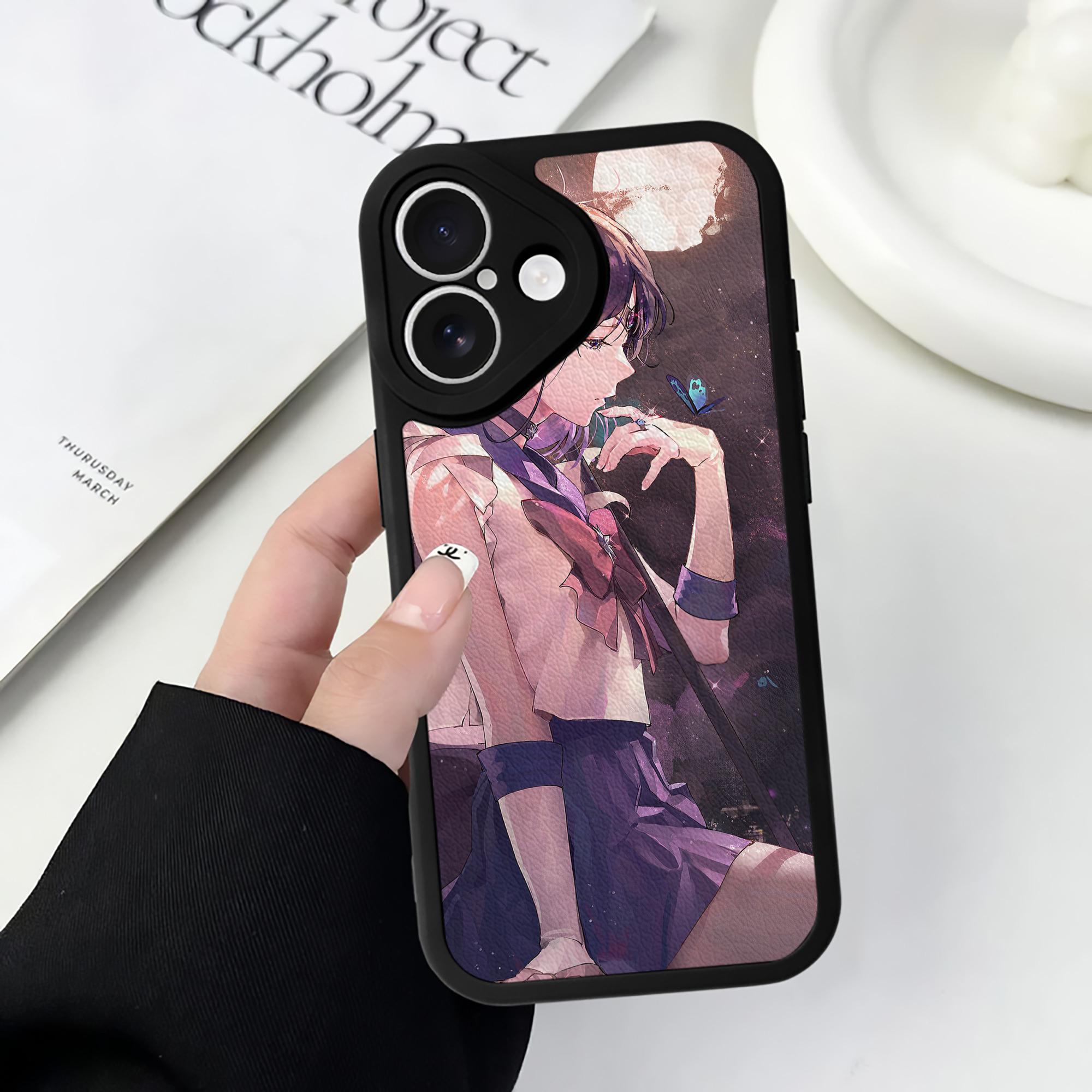 （画像用） 美少女戦士セーラームーン Sailor Moon 【iPhone 16シリーズ対応】シリコンスマホケース（レザー調） 材質：シリコン